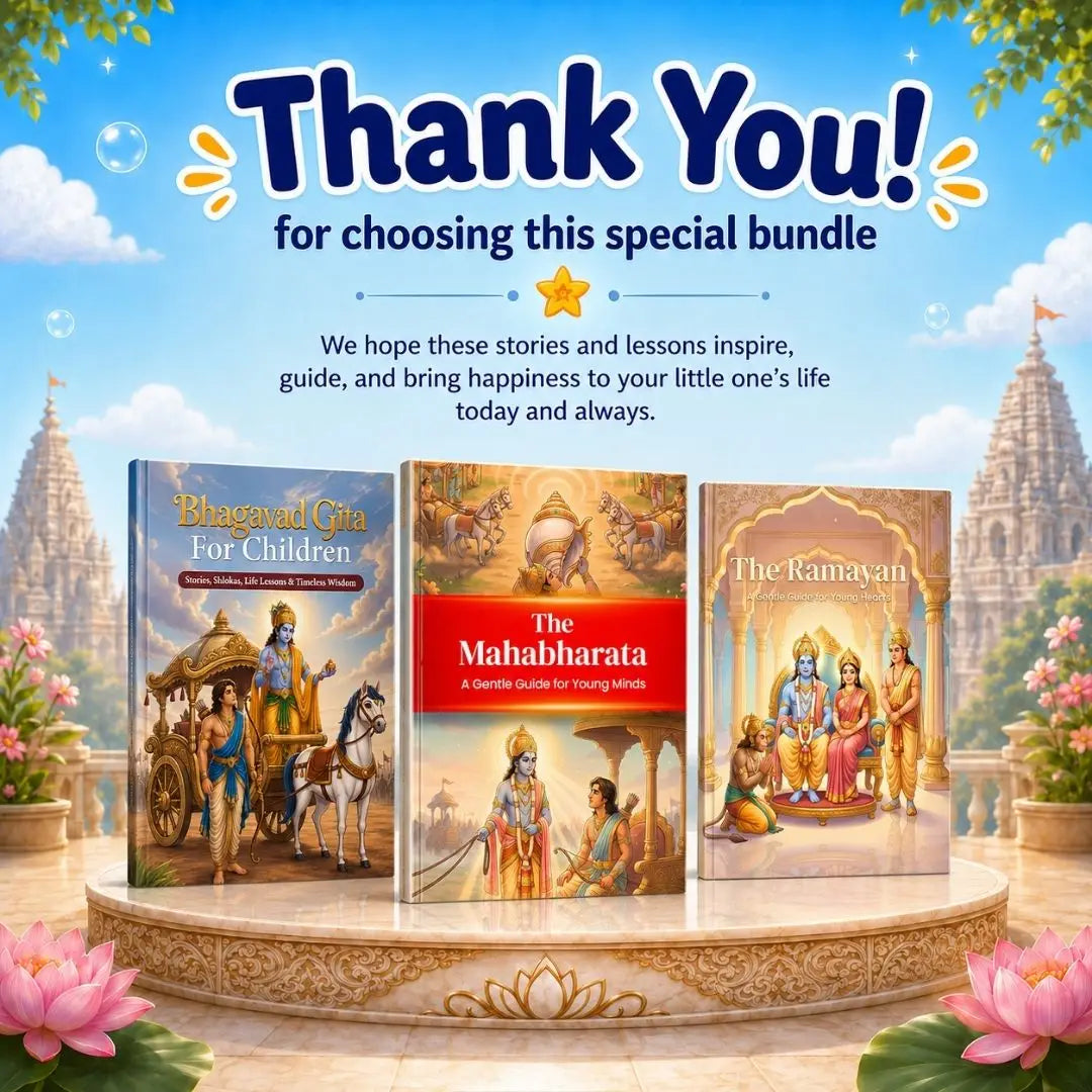 Sanatan Story Pack™ – Ramayan, Mahabharat & Bhagavad Gita for Kids (Ages 4–12) | Illustrated Bedtime Stories with Values