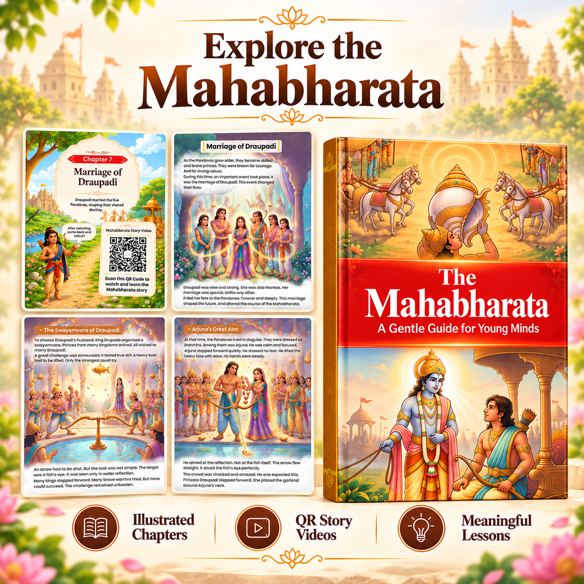 Ramayan & Mahabharat for Children – Illustrated 2-Book Bundle