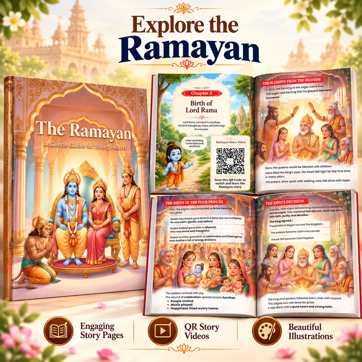 Ramayan & Mahabharat for Children – Illustrated 2-Book Bundle