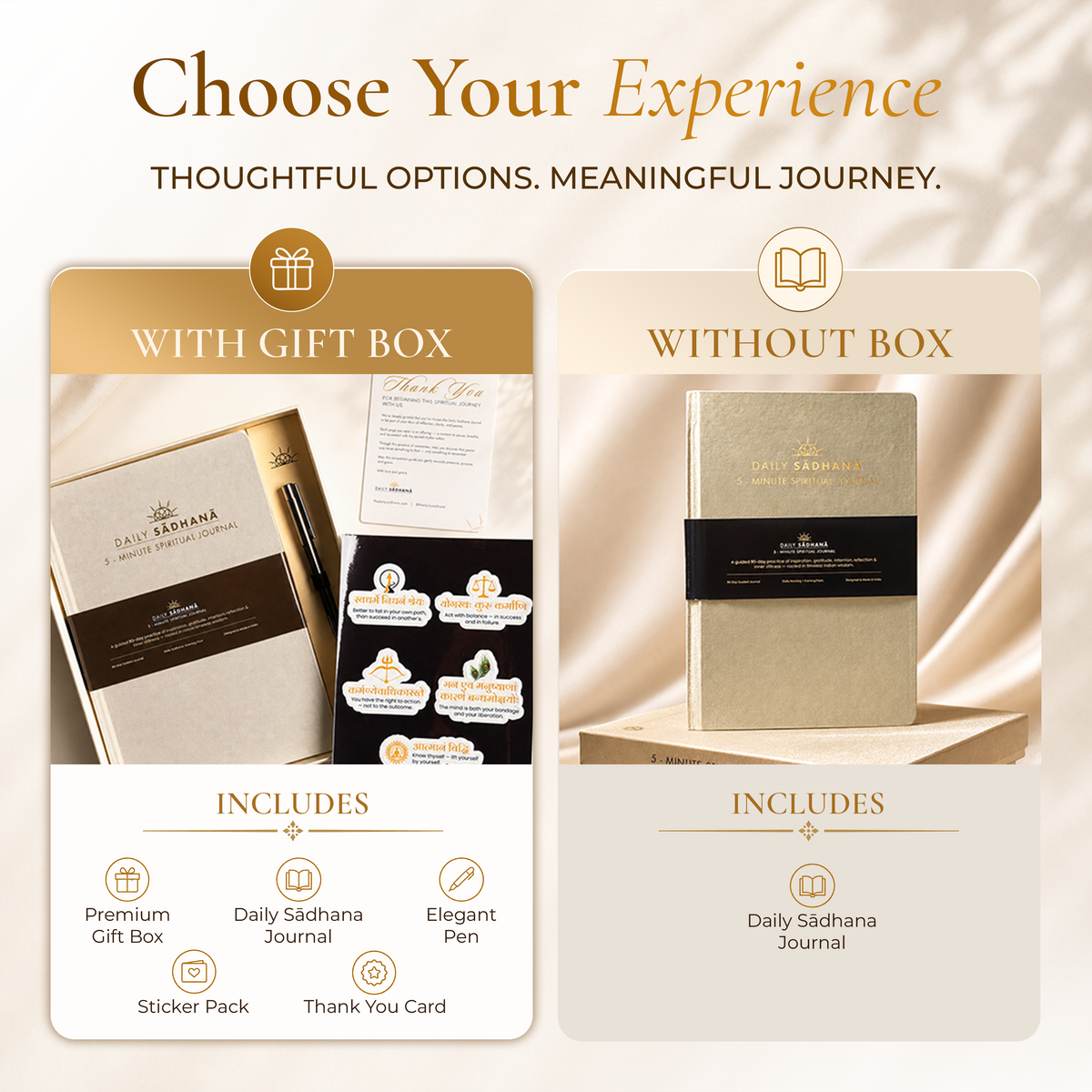 Daily Sādhanā - Find Your Calm in Just 5 Minutes a Day.- Premium Gift Box