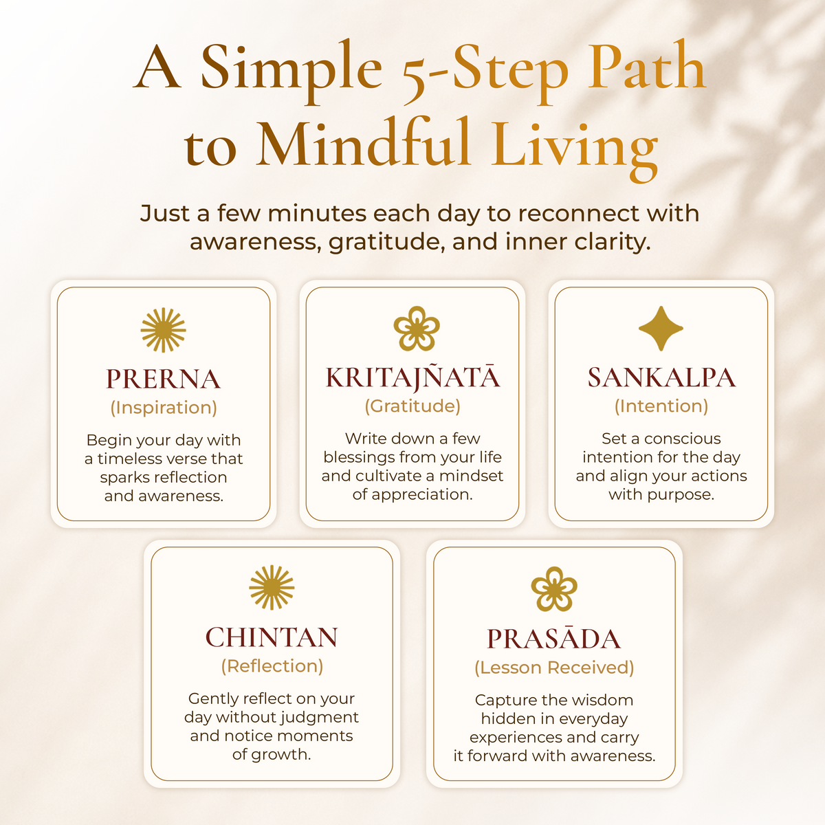 Daily Sādhanā - Find Your Calm in Just 5 Minutes a Day.- Premium Gift Box