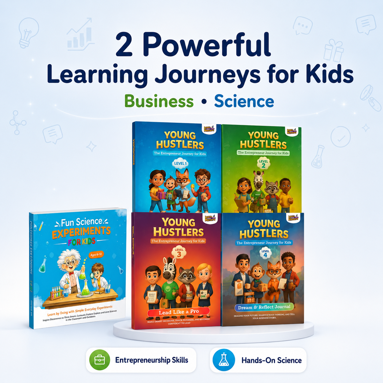 2 Powerful Learning Journey for Kids – Science &amp; Entrepreneurship | 5 Books for Ages 6–14